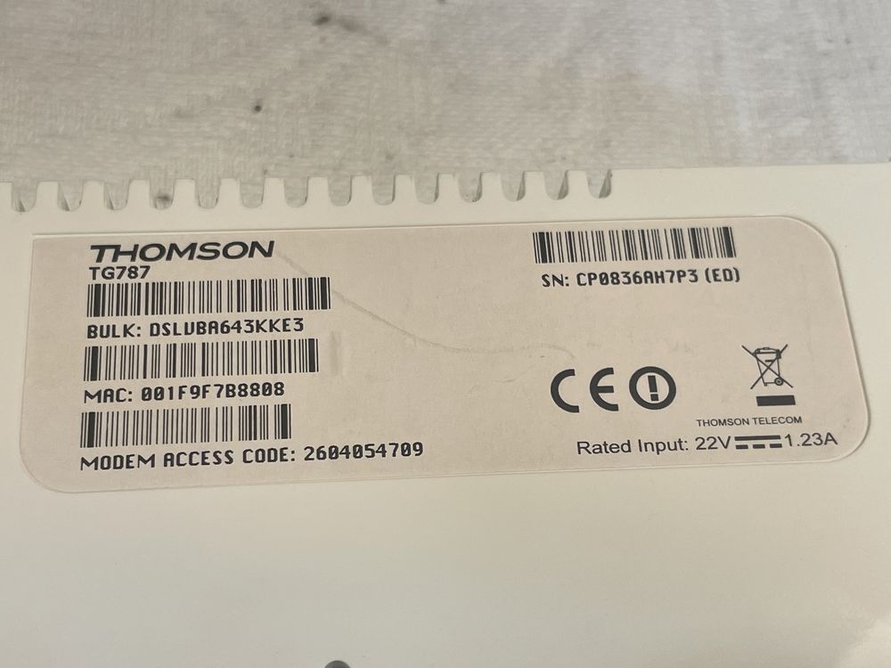 Router Thomson TG787