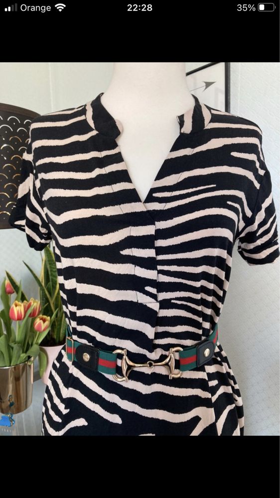Sukienka zebra M