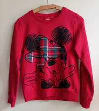 Bluza dresowa dziewczęca czerwona Myszka Minnie Disney dres