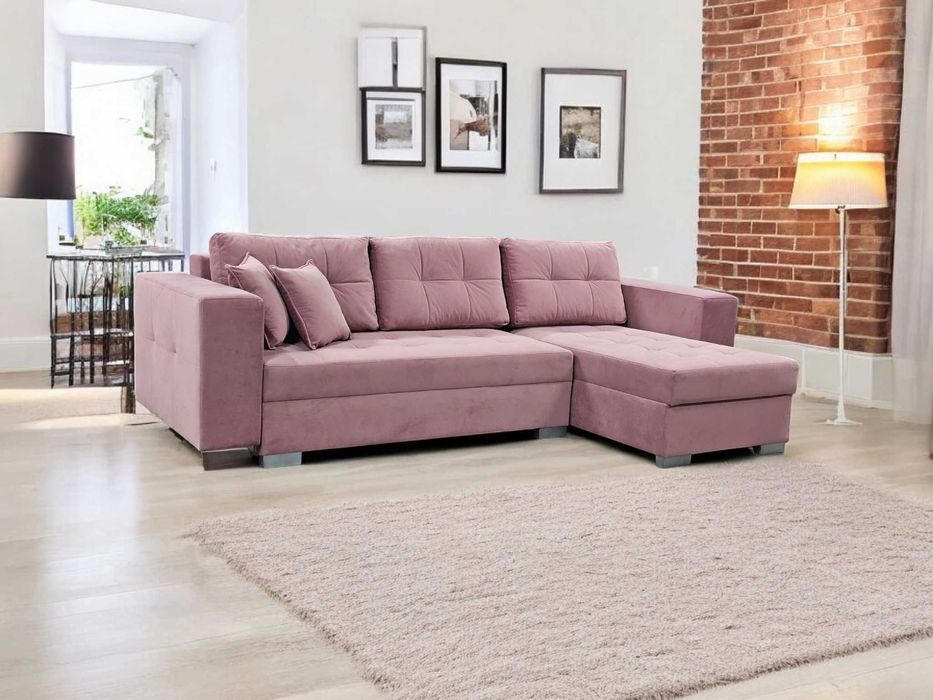 Rozkładany narożnik. Funkcja spania. Sprężyny. 2 pojemniki na pościel