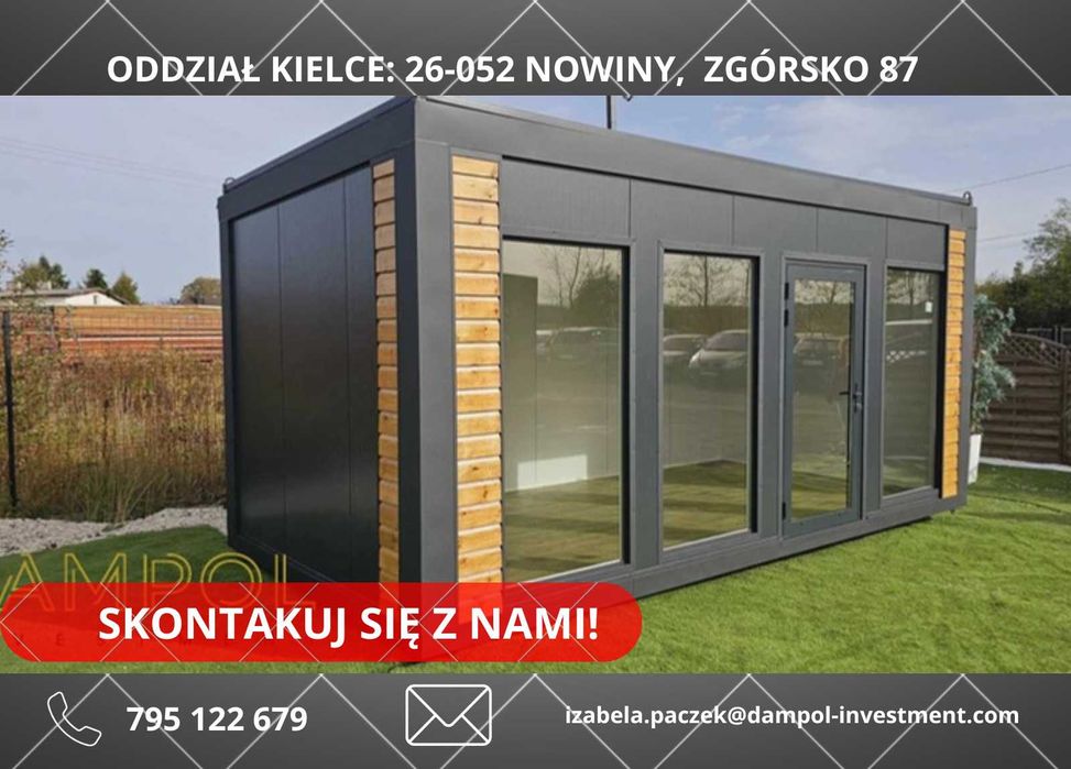 Pawilon Kontener  Biurowy Handlowy /stalowa konstrukcja/uszy HDS