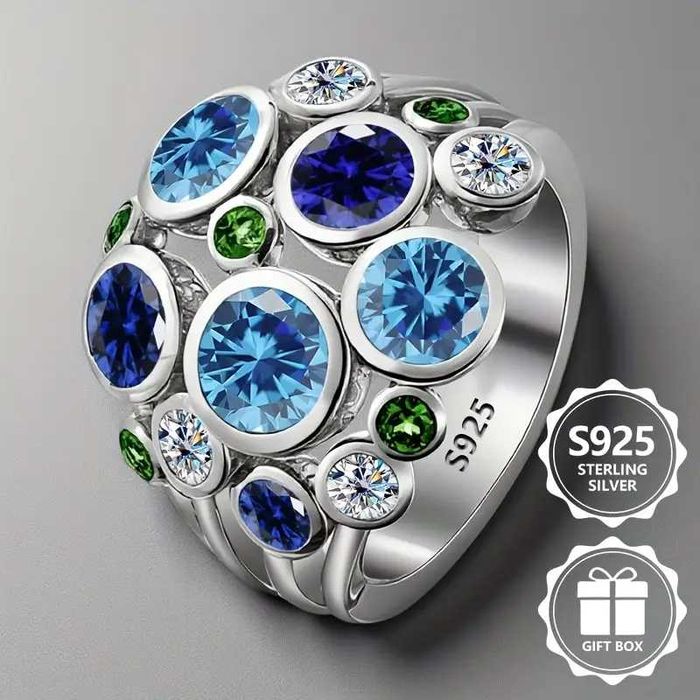 925 Серебряное Женское Классическое Модное Кольцо