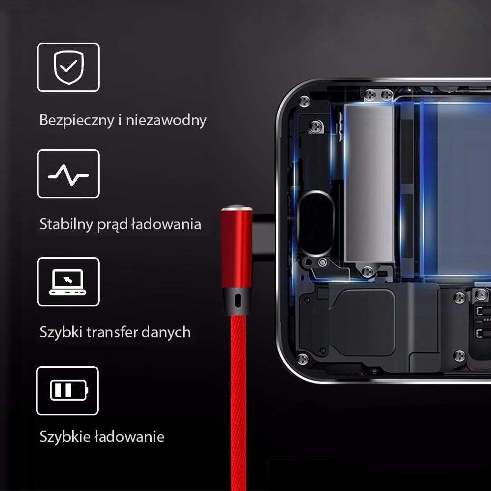 Kabel do iPhone Lightning USB ładowarka 2,1A Fast Charg. TYLKO WYSYŁKA