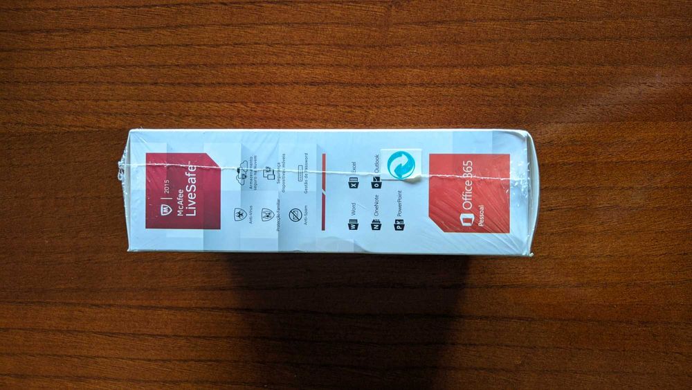 Pack Microsoft Office 365 + McAffee LiveSafe (NOVO, com embalagem)