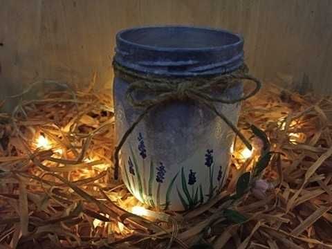 Lampion/świecznik z słoików EKO ZERO WASTE lawenda