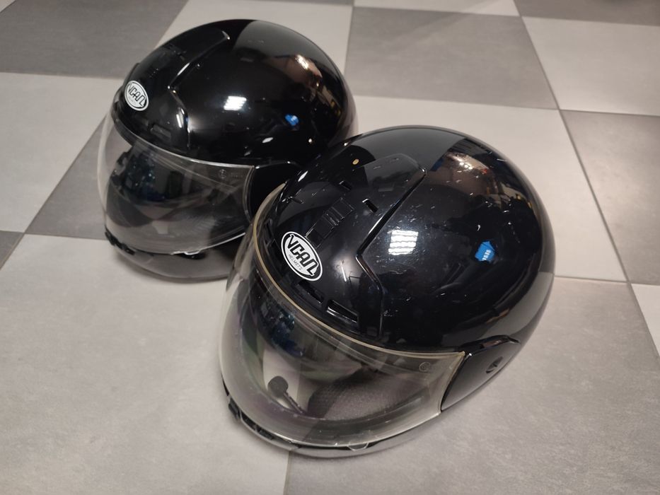 Kask, Kaski Ferro rozmiar M, czarny połysk, motocykl, skuter