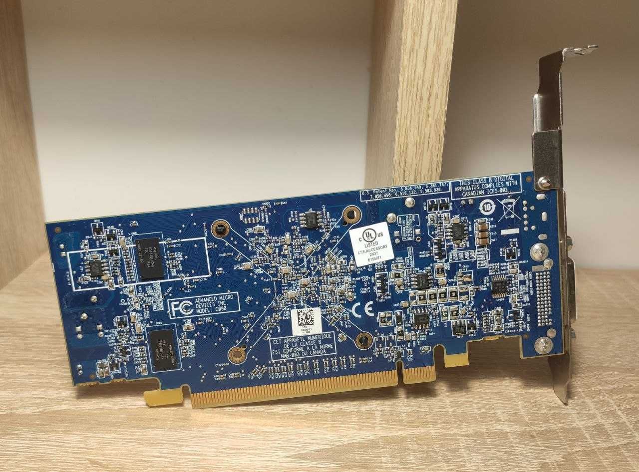 робоча карточка HD6350 на 512мб ддр3 + перехідник на dvi