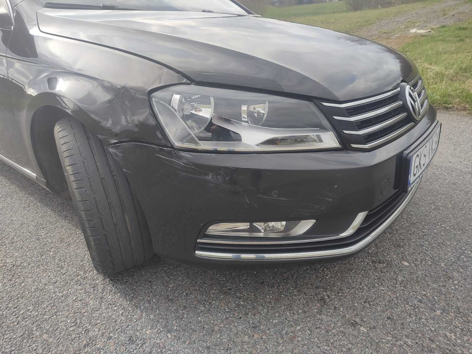 VW PASSAT B7 uszkodzony 2.0 TDI DSG NAVI kombi grafitowy