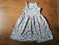 Sukienka dziewczęca letnia H&M w motylki rozm. 134/140