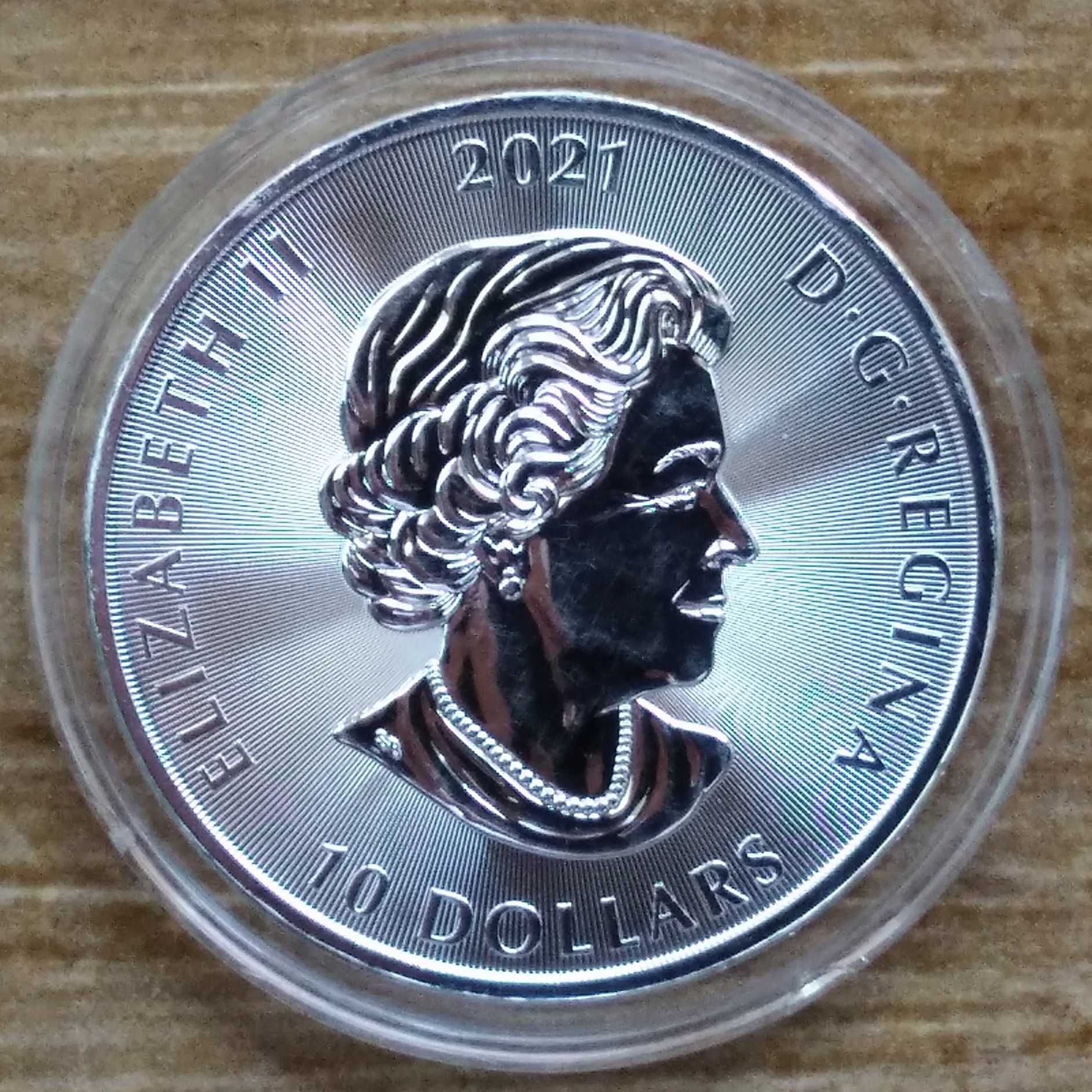 Серебряная монета "Оборотень" 10 долларов 2021 Канада.