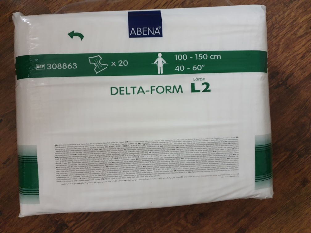 Pampersy pieluchomajtki dla dorosłych L 2 Delta form duze