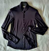 Koszula męska Calvin Klein  czarna slim fit bawełna elastyczna 38