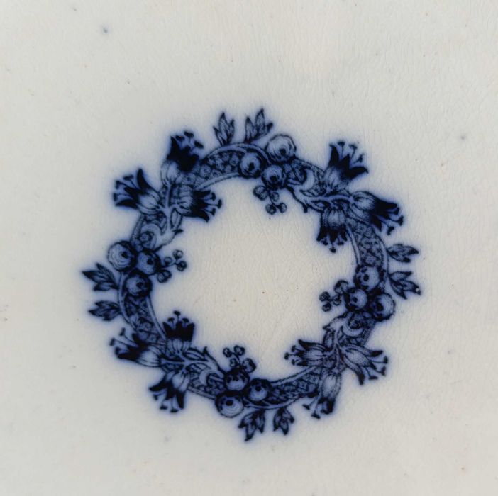 Prato Inglês Azul Borrão