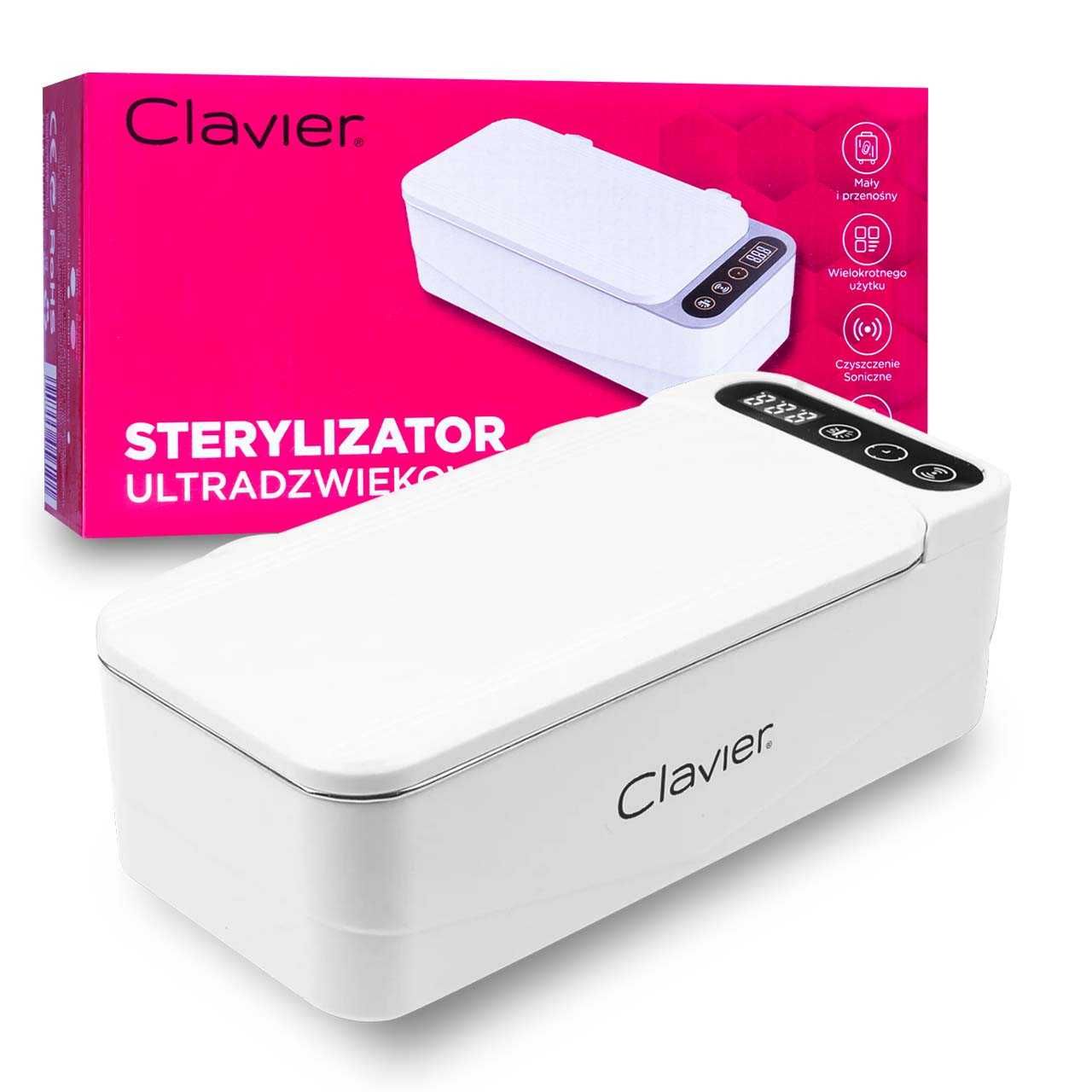 Myjka ultradźwiękowa wyświetlacz STERYLIZATOR UV LED Clavier YT-90