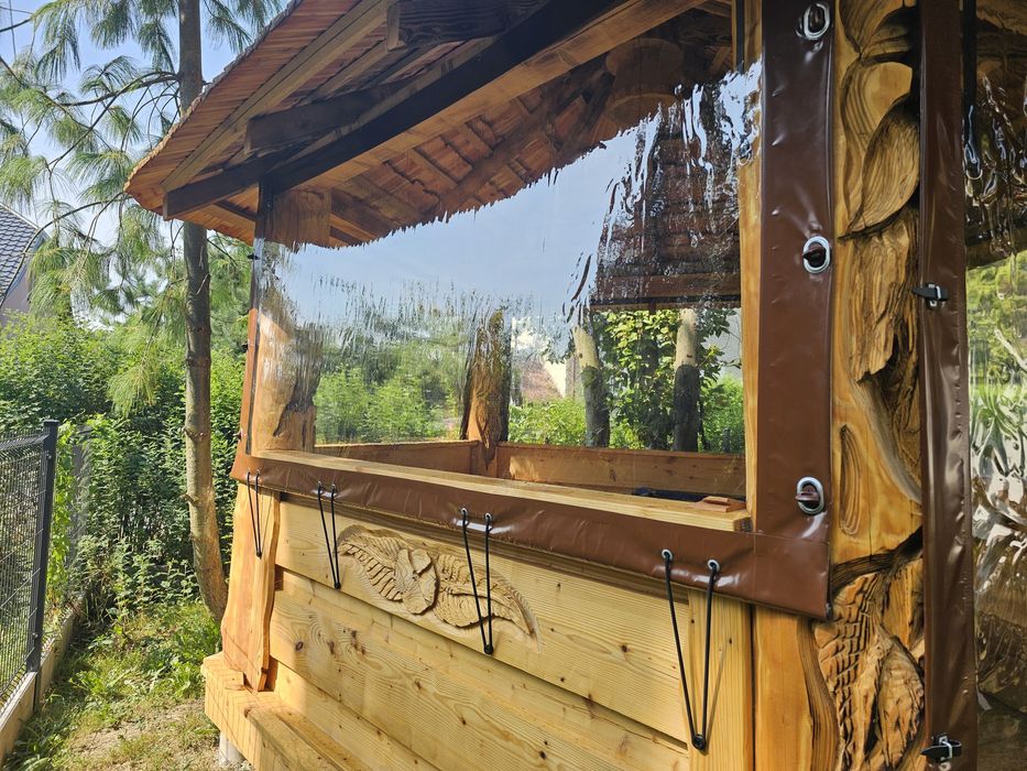 Plandeki na altankę na taras altana ogrodowa taras osłona tarasowa