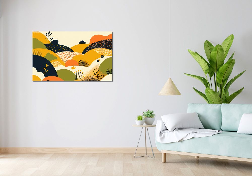 Obraz 100x60cm Krajobraz w Odcieniach Słońca