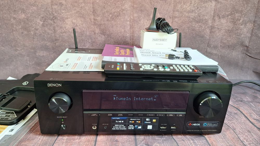 7.2 Denon Avr-X1500H Wi-Fi BT Heos Atmos  Vision Alexa Hdr 4K60p ARC