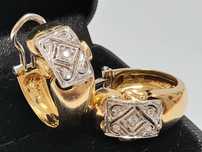 Kolczyki Złote z Diamentami 18ct Cudne zloto