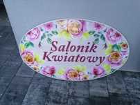 Szyld salonik kwiatowy