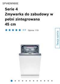 Zmywarka do zabudowy BOSCH SPV4EMX60E