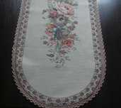 NOWY gobelinowy kremowy bieznik -140cm x 37cm