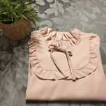Camisola rosa bebê com laço - tamanho 12 anos