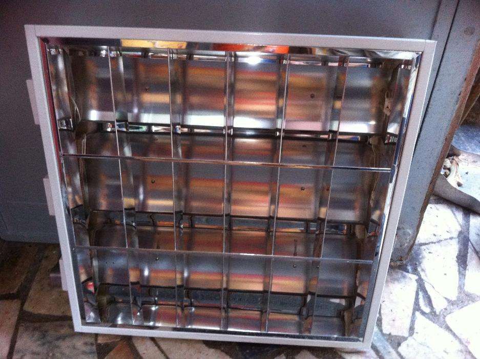 candeeiro 60 x 60 lâmpadas fluorescentes 18 w