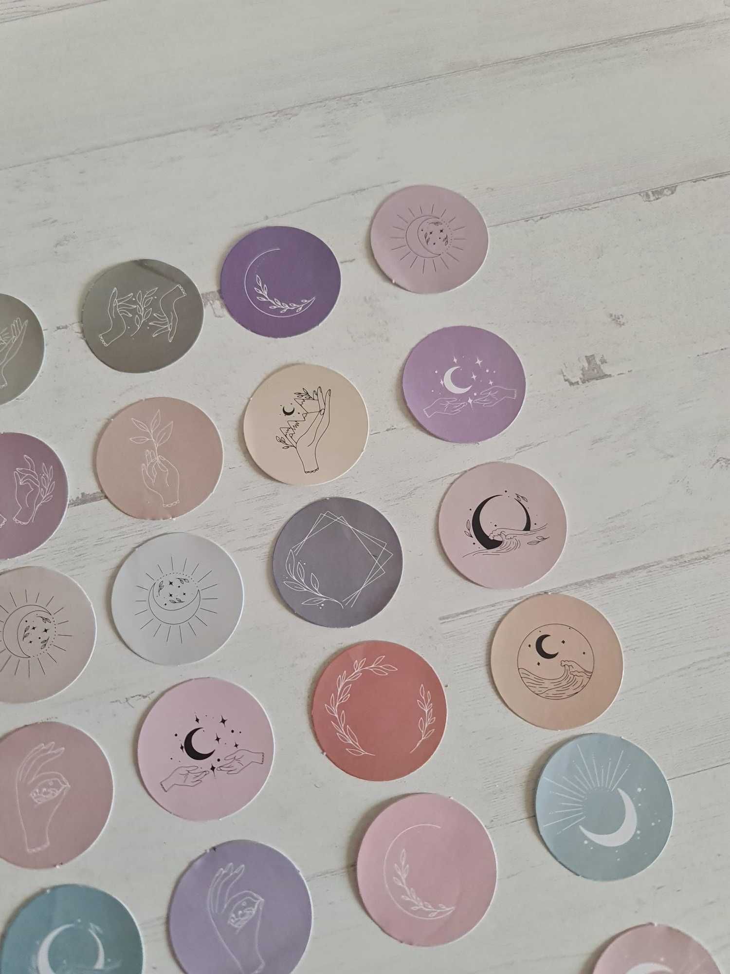 34 Autocolantes Espirituais Celestiais Lua Etiquetas Adesivas Stickers