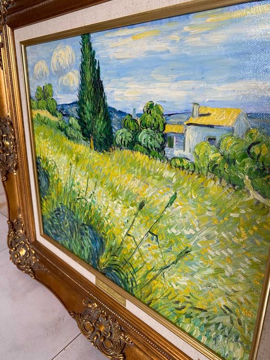 Quadro reprodução "Campo de trigo com cipreste" Vincent van Gogh