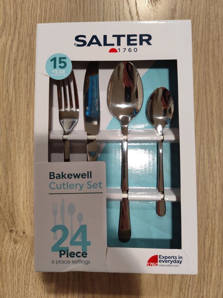 Salter Bakewell zestaw 24 elementy sztućców stal nierdzewna 6 osób now