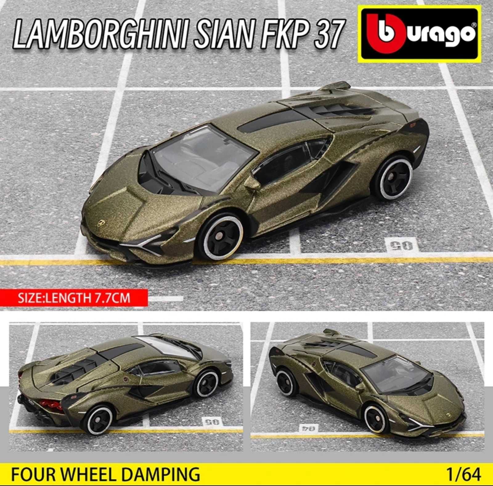 "Lamborghini Sian FKP 37" колекційна модель 1:64 від Burago/ + бонус