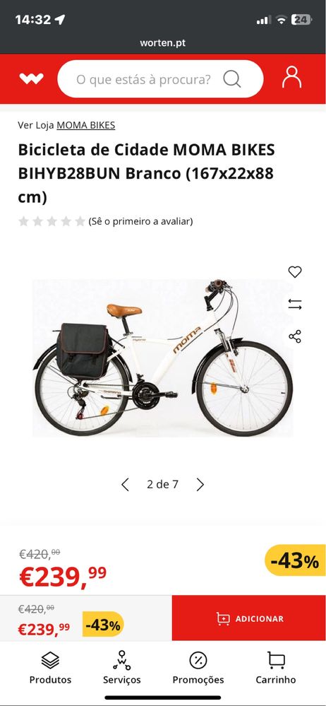 Bicicleta nova na garantia