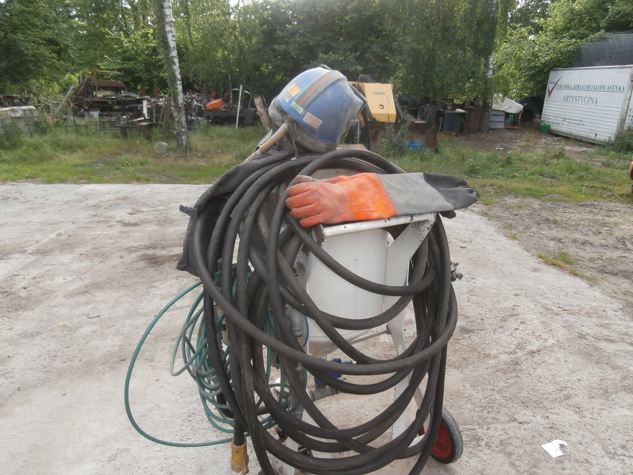 zestaw do piaskowania z kompresorem na sucho i mokro, sodowania
