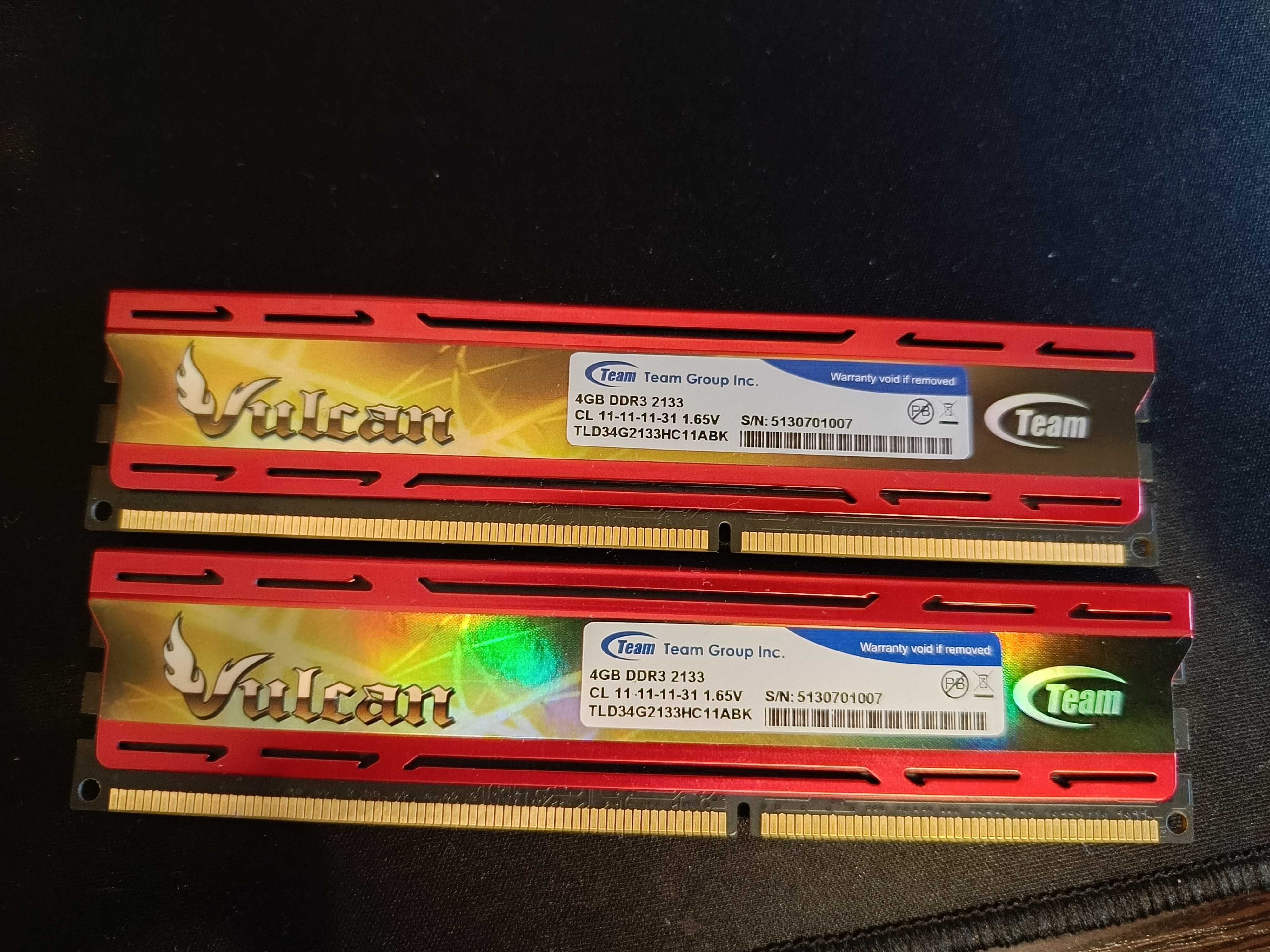 Оперативная память Vulcan DDR3 8 GB частота 2133 MHz