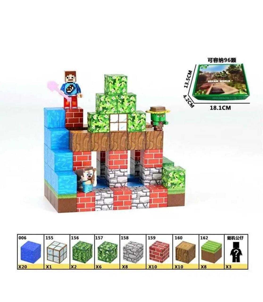 Магнітний конструктор Майнкрафт (Minecraft) різні види (див. фото)