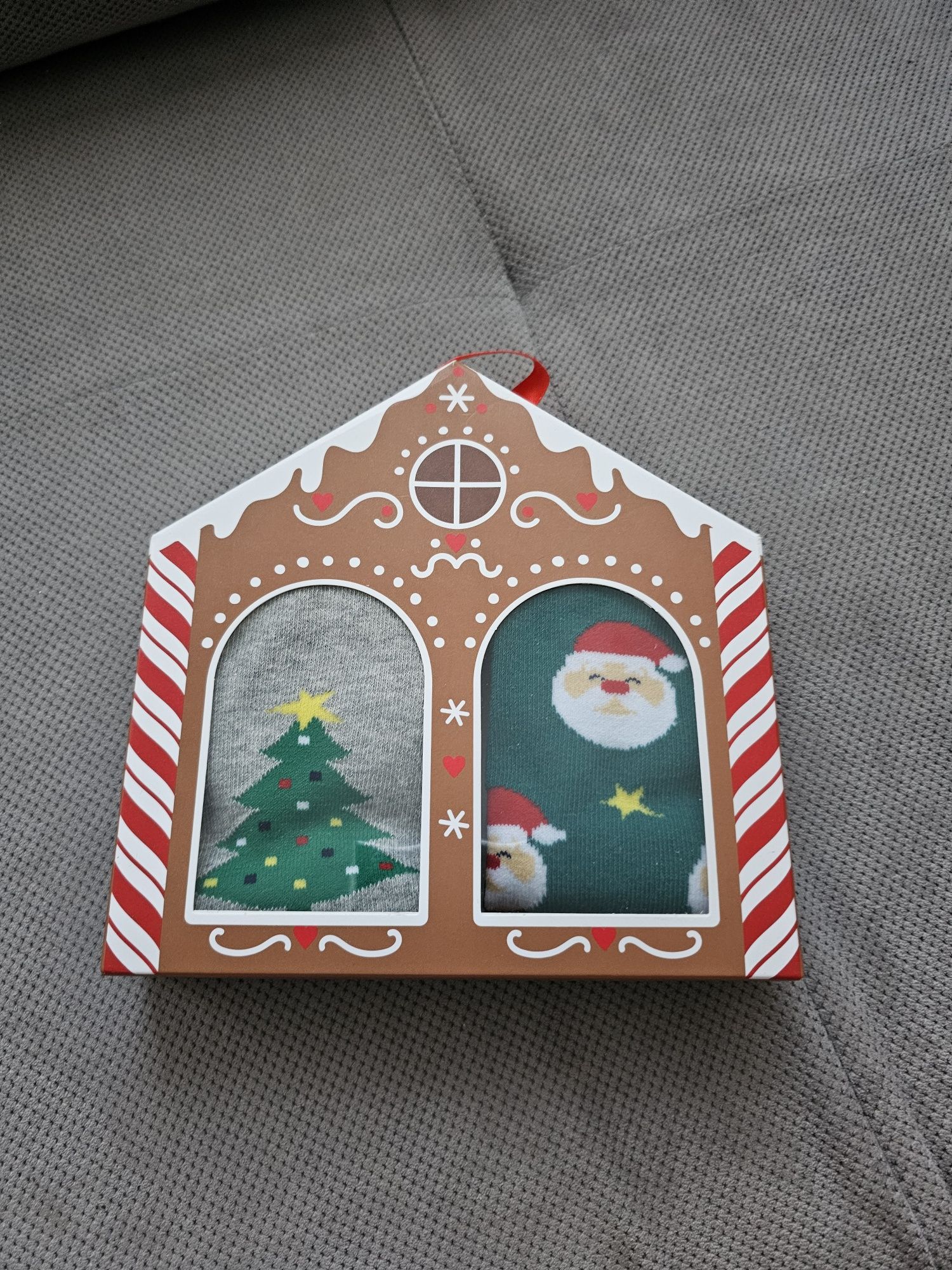 ELOY Christmas Skarpetki dziecięce, Choinka i Mikołaj, r. 35-38 2 szt.