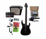 Gitara elektryczna Harley Benton wzmacniacz efekty akcesoria mikrofony