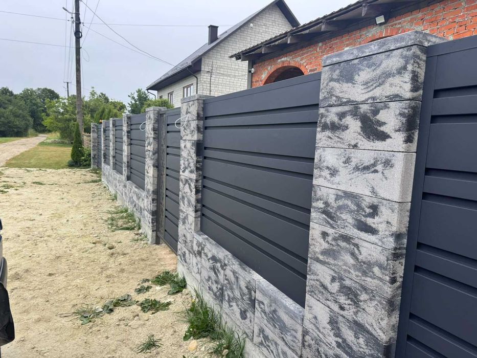 Паркан Огорожа Блок для парканів