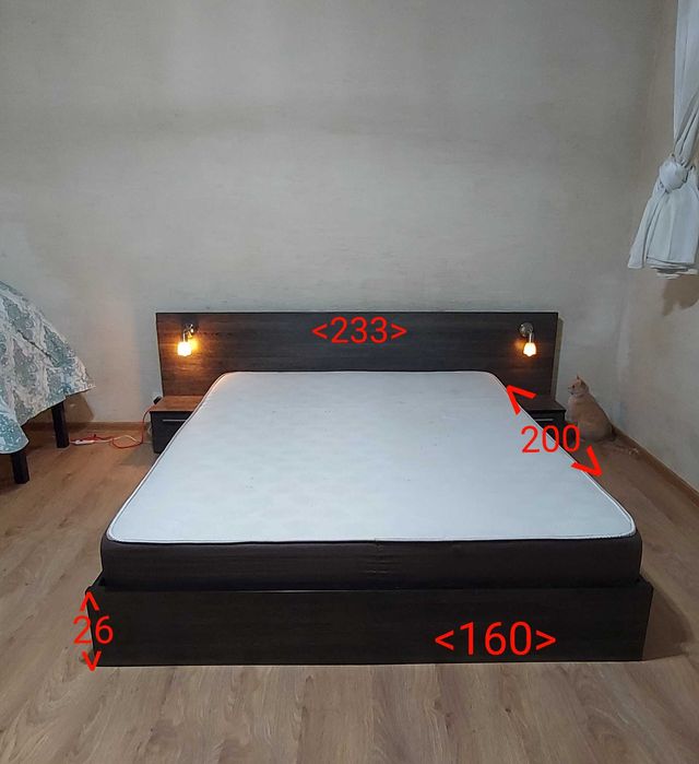 Двоспальне ліжко 160см х 200см