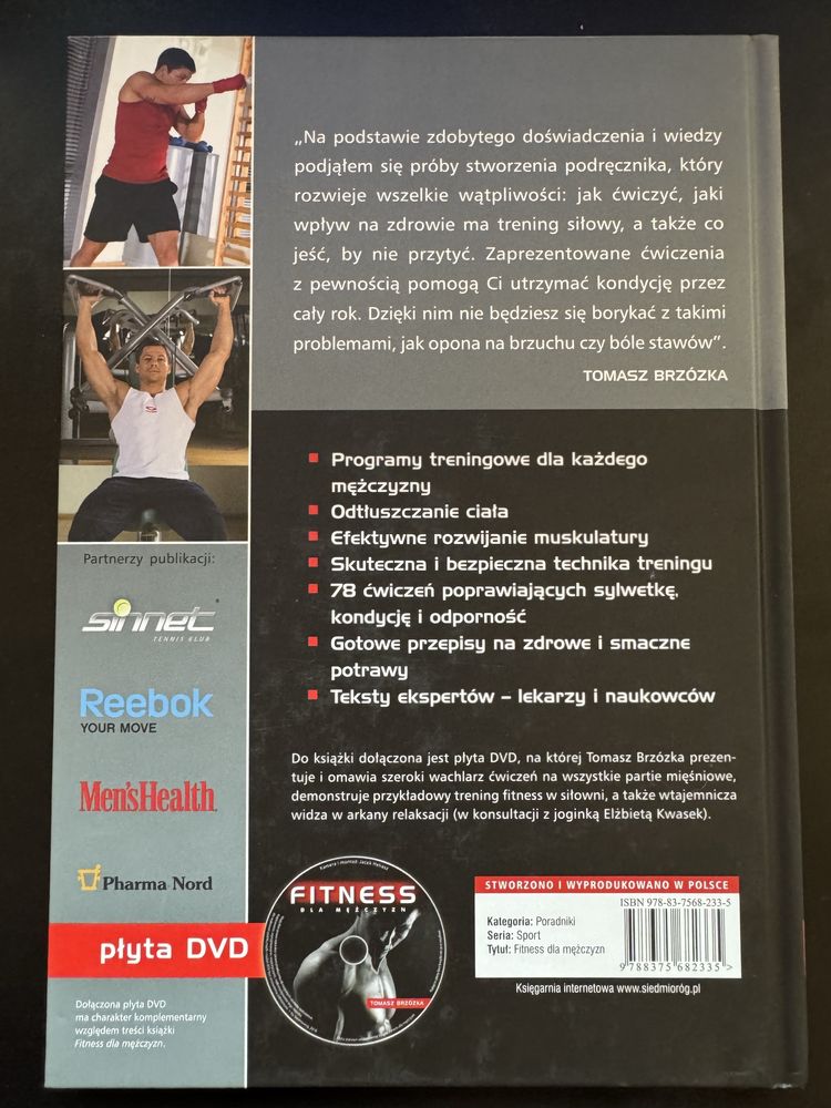 Fitness dla mężczyzn Tomasz Brzózka (książka z płytą DVD)