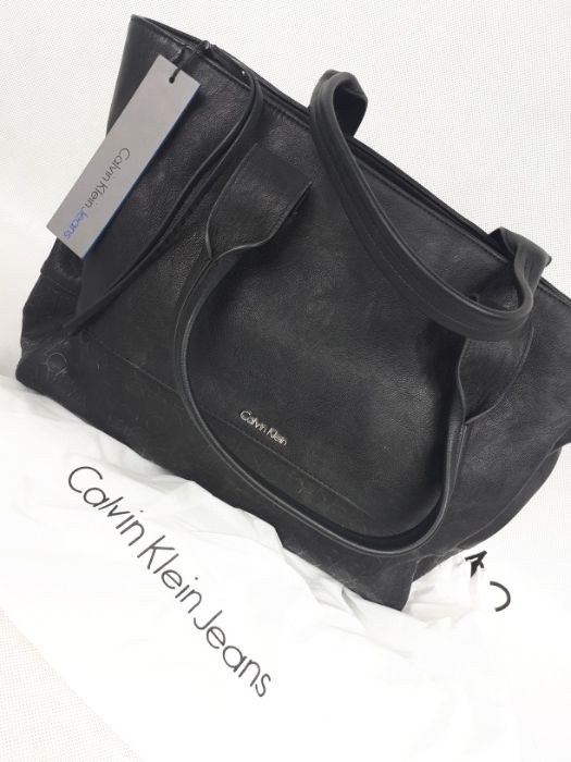 Nowa torebka CALVIN KLEIN czarna monogram shoperka pojemna torba