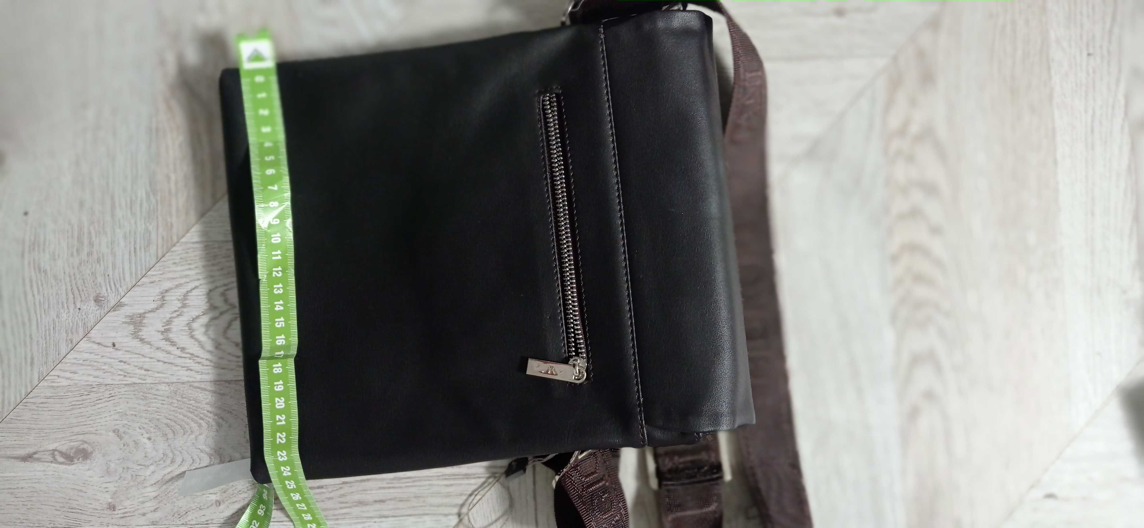 Nowa torba skórzana męska Giorgio Armani ciemny brąz