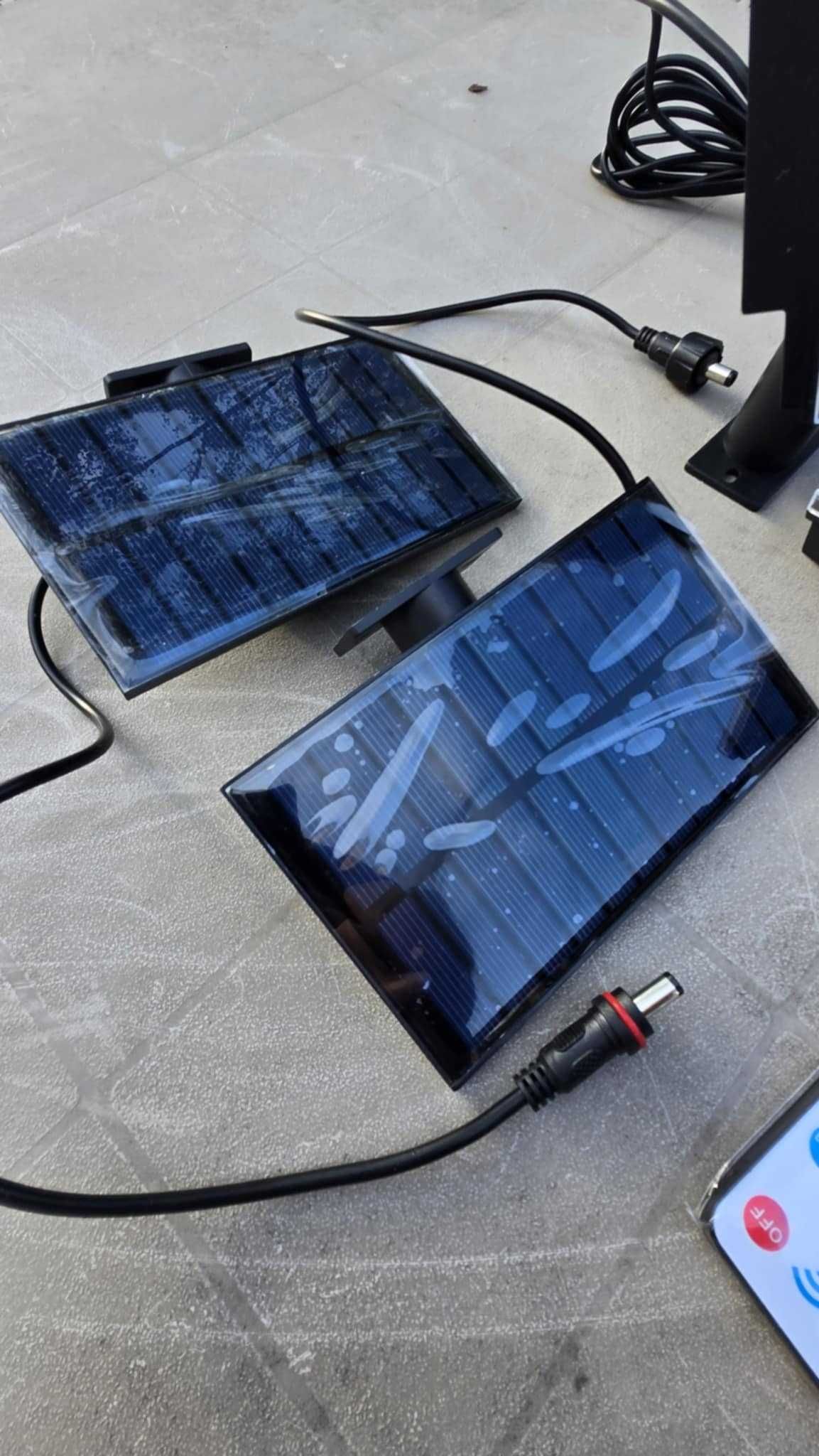 Latarnia 106 LED Solarne 2 sztuki NOWE Oświetlenie ogrodowe pilot F106