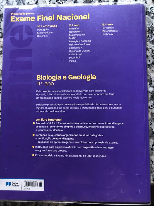 Livro de preparação para Exame Final Nacional de biologia e geologia