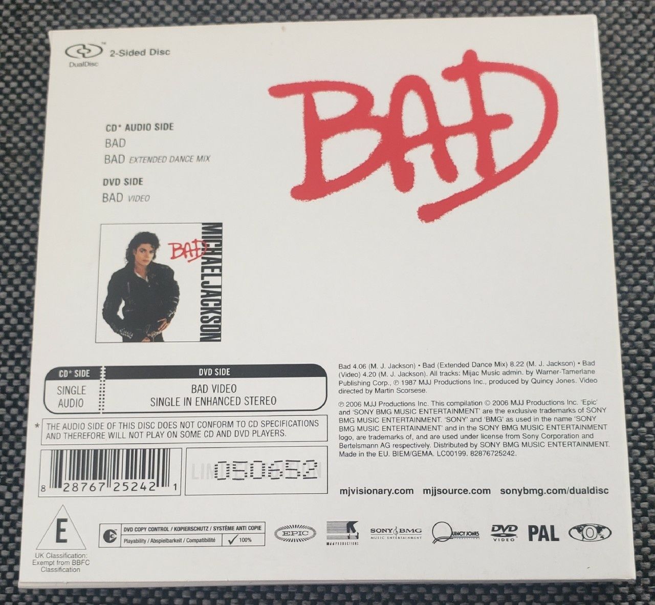 Michael Jackson Bad [Visionary-6 The Video Singles]DualDisc Hybrid