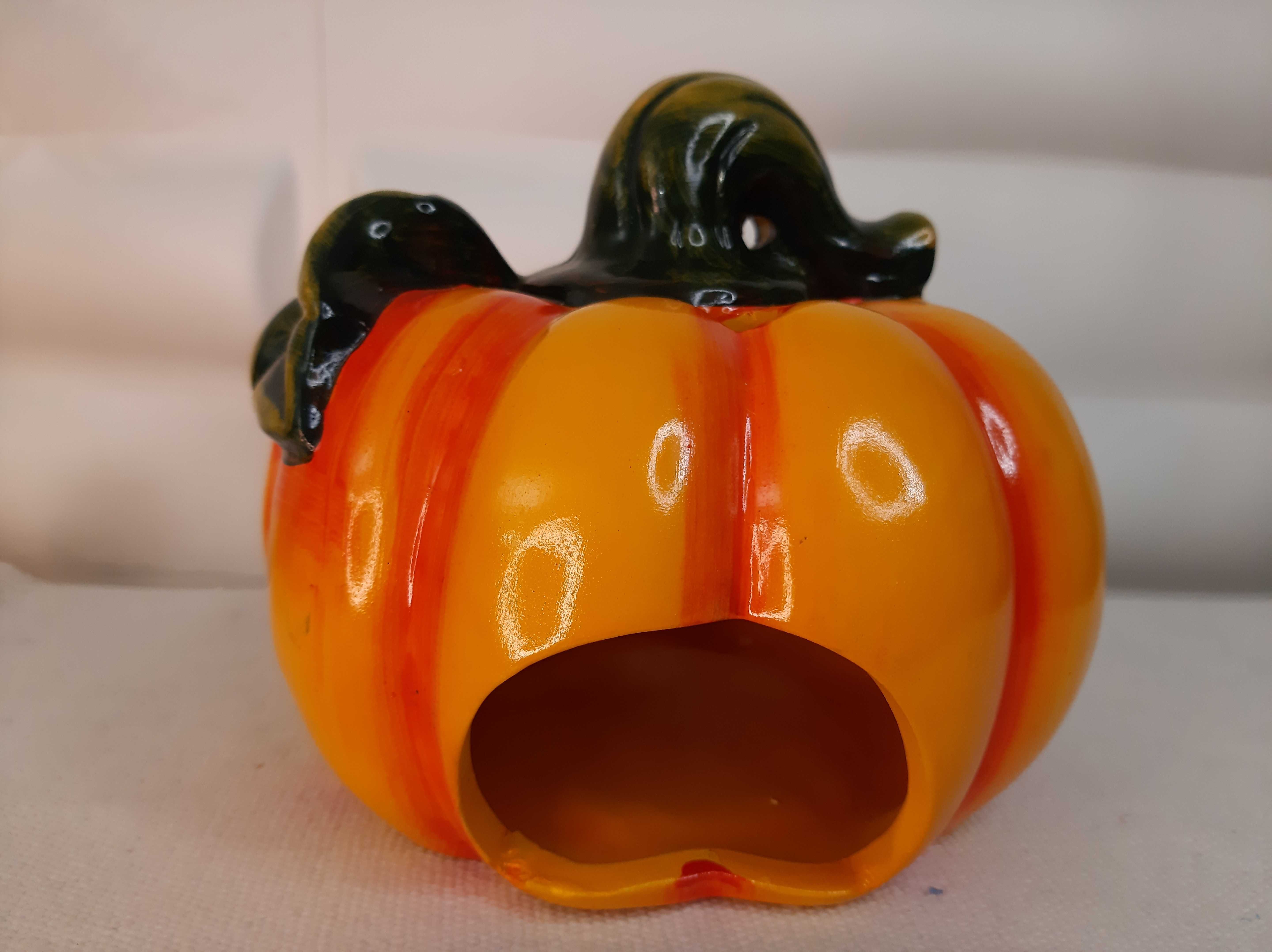 Lanterna  cerâmica Abóbora Halloween, Jack-O-Lantern