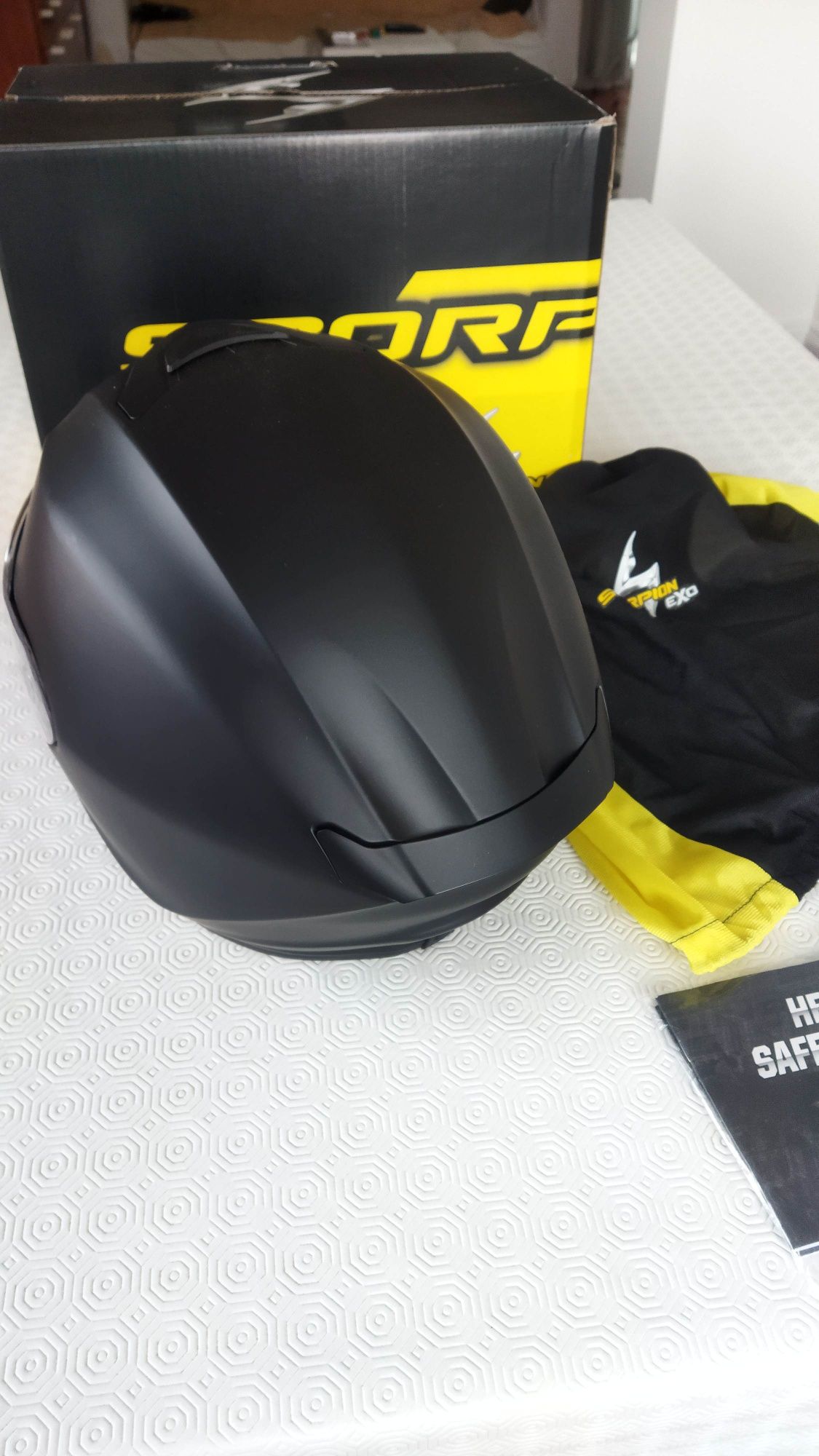 NOVO Capacete Scorpion Exo Matt Black Solid, tamanho L