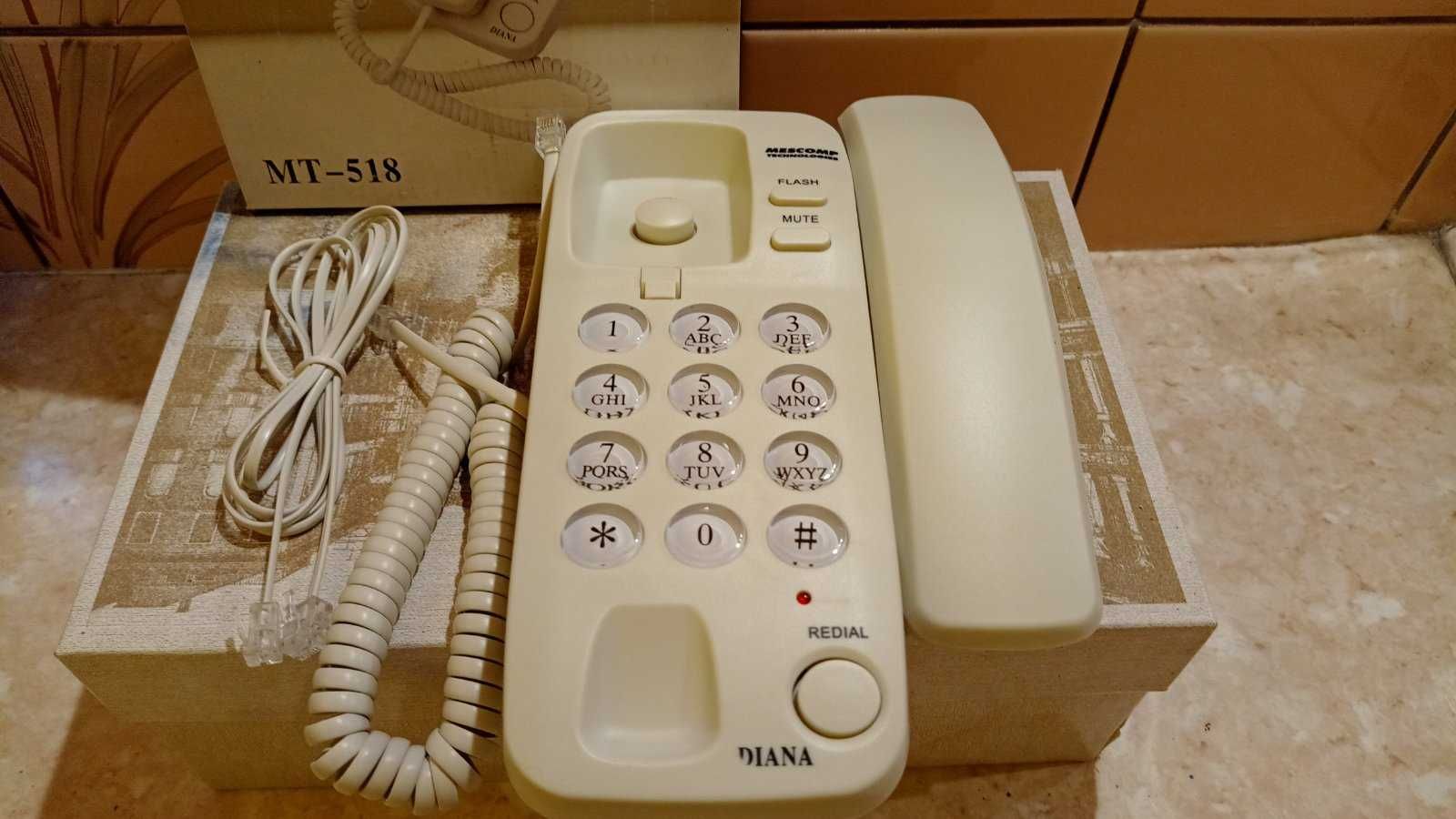 Telefon stacjonarny Mescomp MT-518 biały