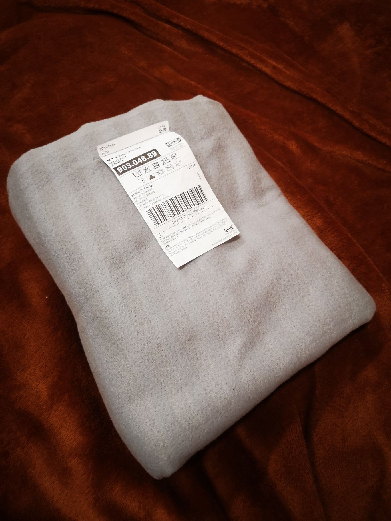 Сірий Плед дитячий ікеа, серое покрывало Ikea Vitmossa код903.048.89