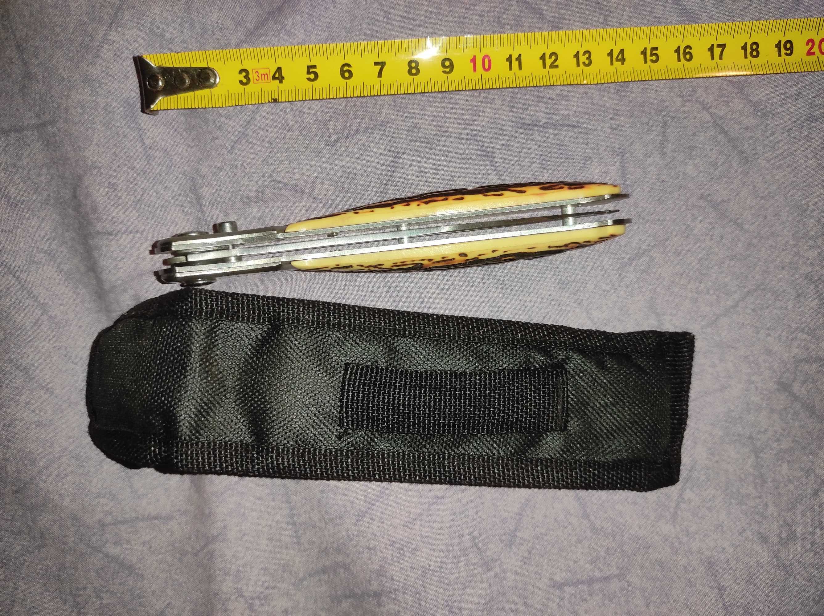 Ніж викидний з чохлом stainless 455